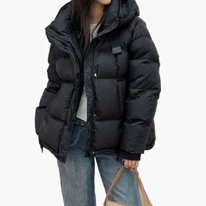 Women's Quilted Winter Jacket with Hood