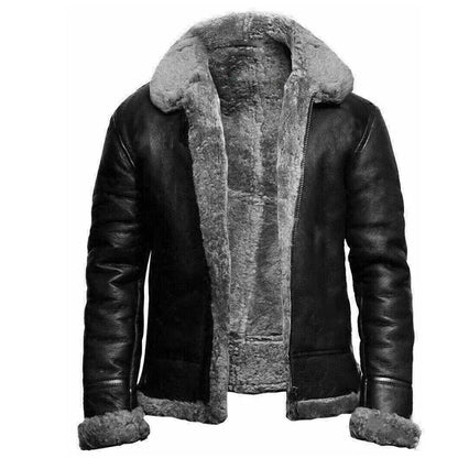 Elegant Women's Leather Winter Coat