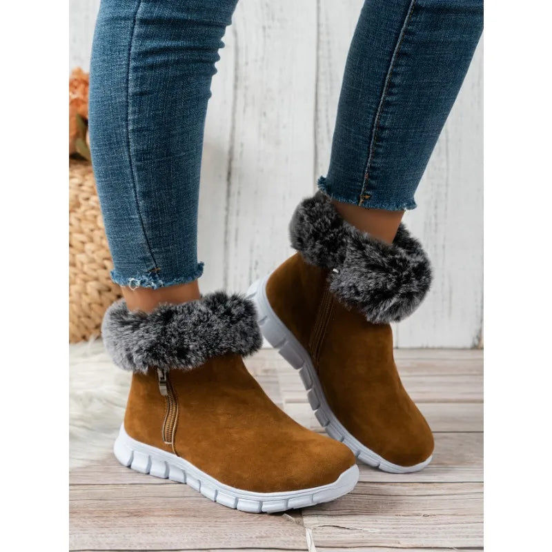 Soft Winter Shoes Round Toe Plush