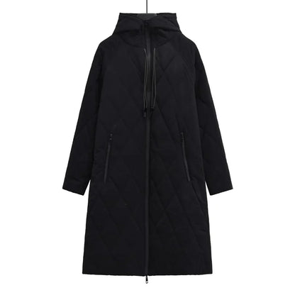 Casual Women's Jacket Knee-Length Zipper