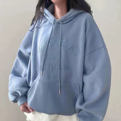 Women's Oversized Hoodie with Embroidery Design