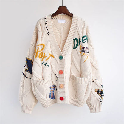 Colorful Cardigan Patchwork Design
