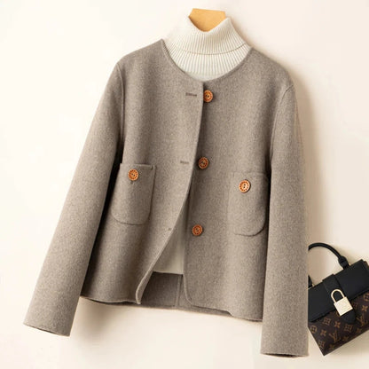 Cashmere Blend Jacket Relaxed Large Pockets