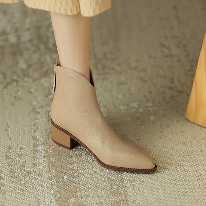 Women's Ankle Boots Pointed Toe Side Zip