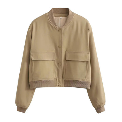 Elegant Women's Classic Bomber Jacket