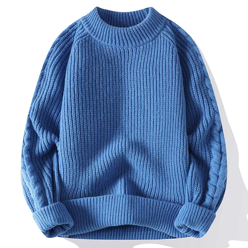 Men's Chunky Knit Classic Design Sweater
