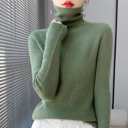 Soft Turtleneck Sweaters for Women Wool