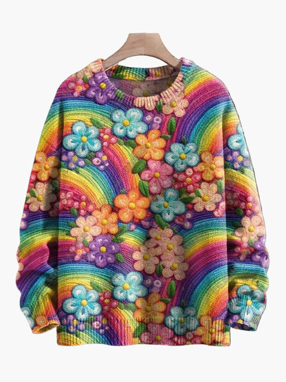 Christmas Sweater Festive 3D Embroidery