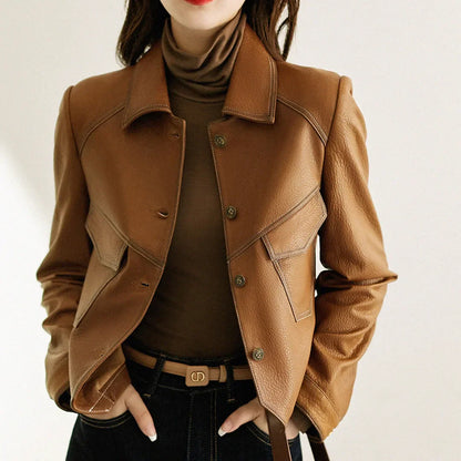 Fashionable Leather Jacket Women