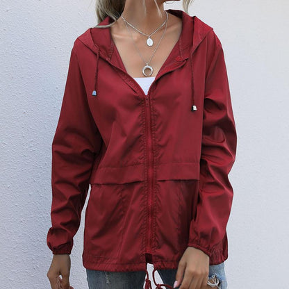Waterproof Summer Jacket Hood Sporty