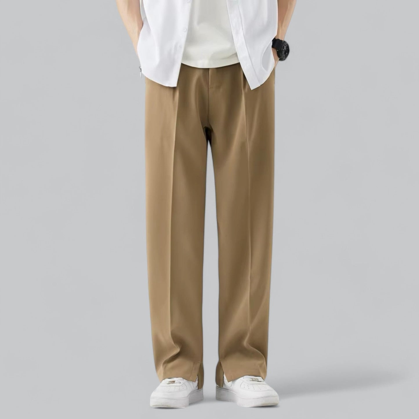 Fashionable Men's Trousers Elegant Slim-fit
