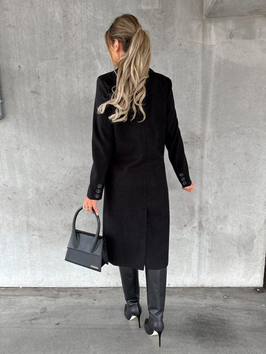 Stilvoller Wollmantel Damen Luxus Qualität - IdealeKleiden
