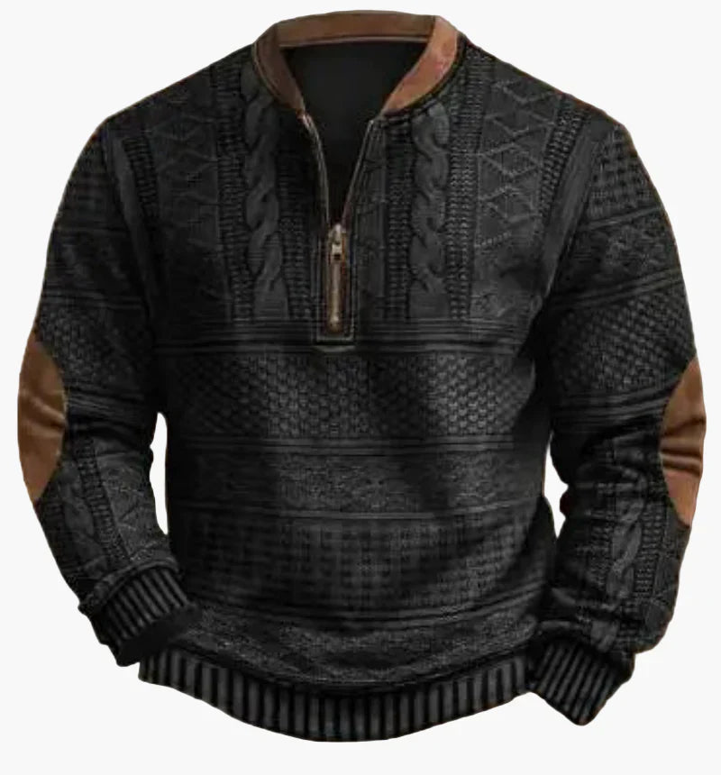 Men's Warm Modern Stand-Up Collar Pullover