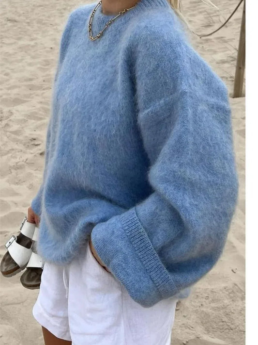 Große Strickpullover Oversize Damenschal - IdealeKleiden