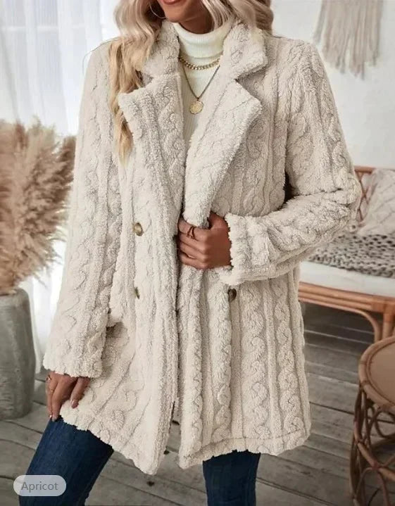 Longer Winter Coat with Stylish Collar
