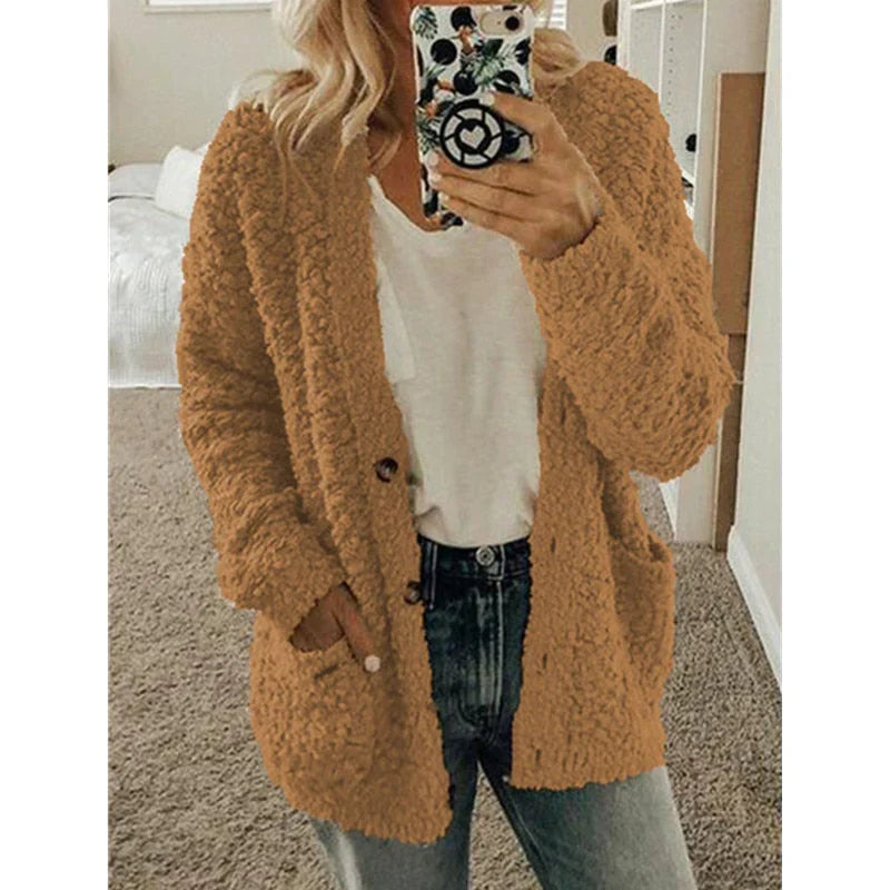 Women's Scarf Fleece Vest Warm