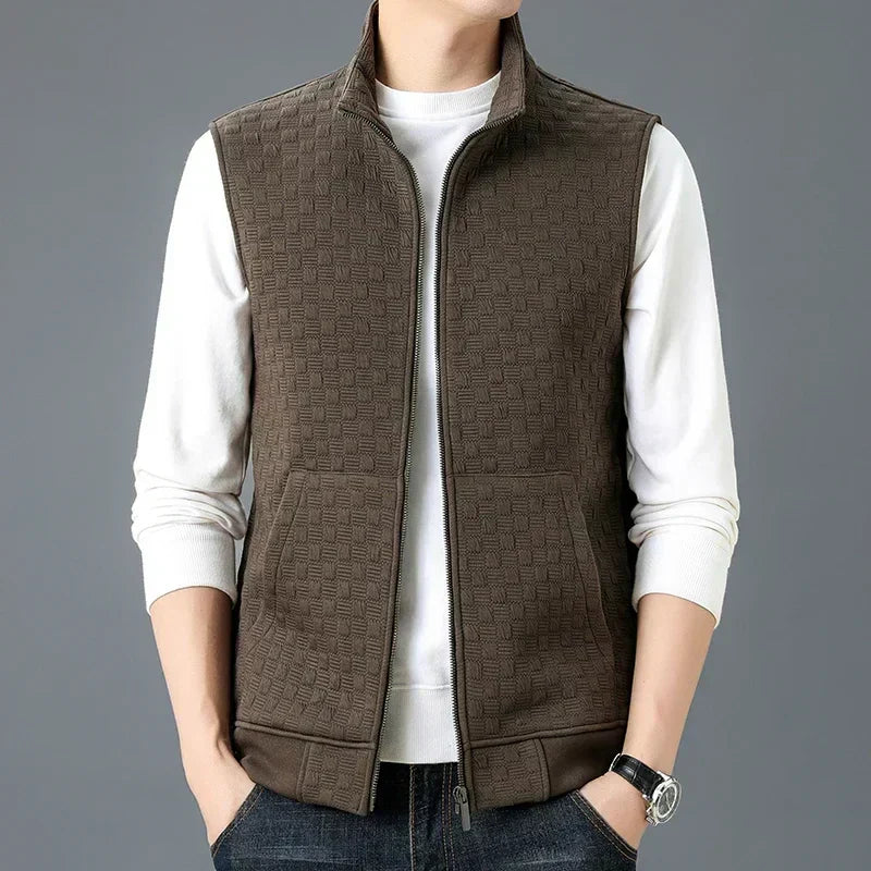 Men's Vest Sleeveless Modern Zipper