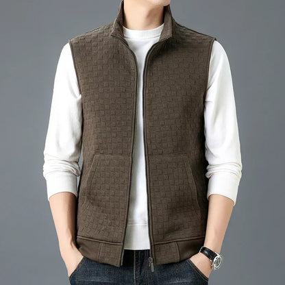 Men's Sleeveless Modern Vest Zipper