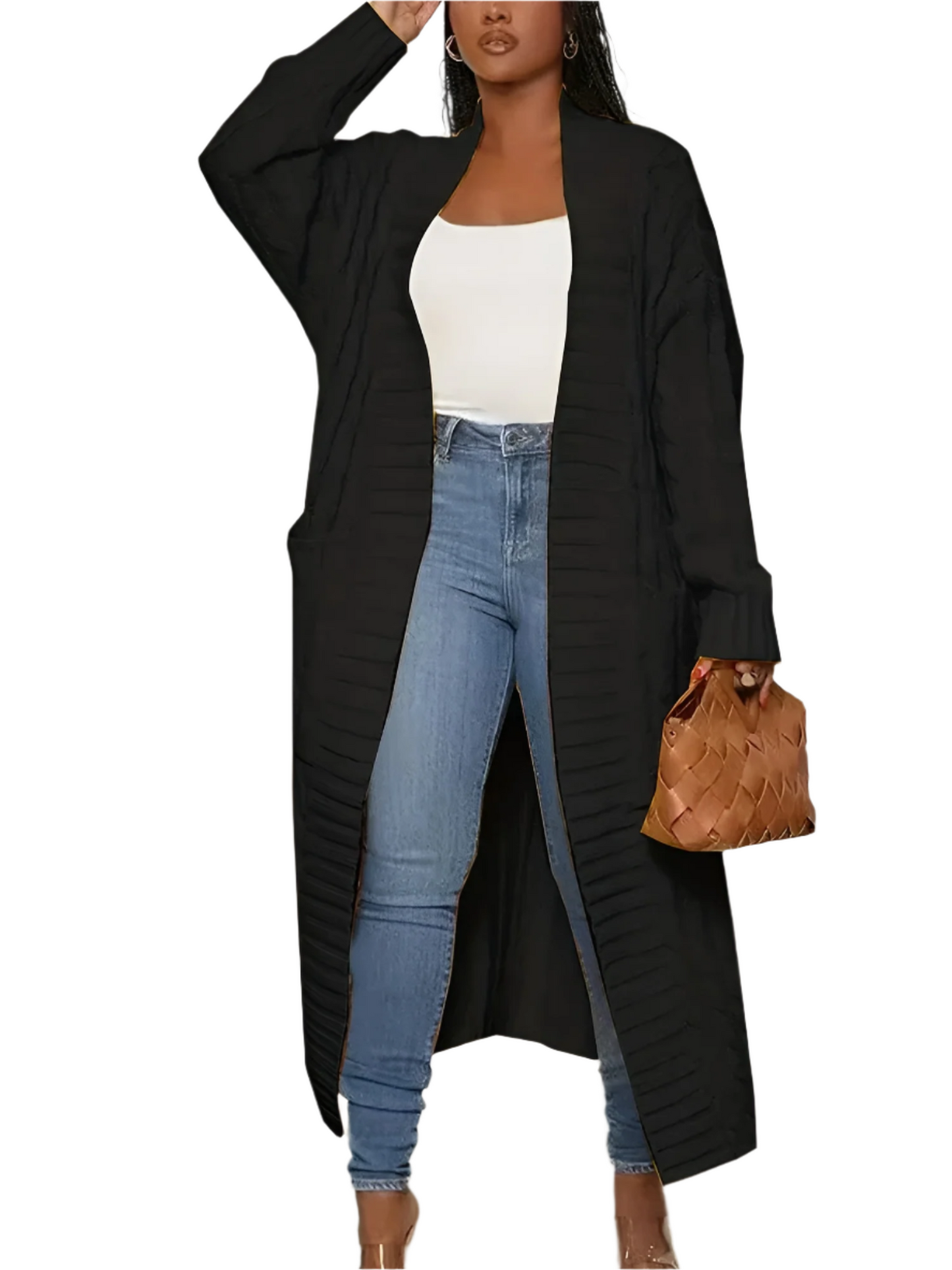 Elegant Women's Long Embroidered Jacket