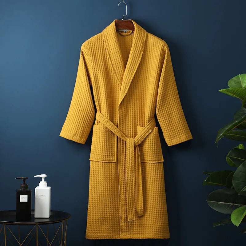 Women's Bathrobe Spring Waffle Look