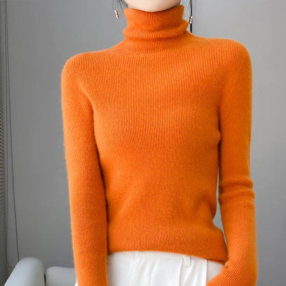 Soft Turtleneck Sweaters for Women Wool