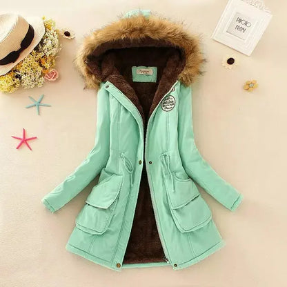Autumn Winter Jacket Women Slim Fit Padded