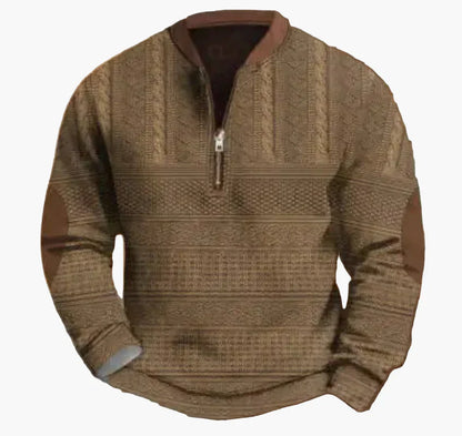 Men's Warm Modern Stand-Up Collar Pullover