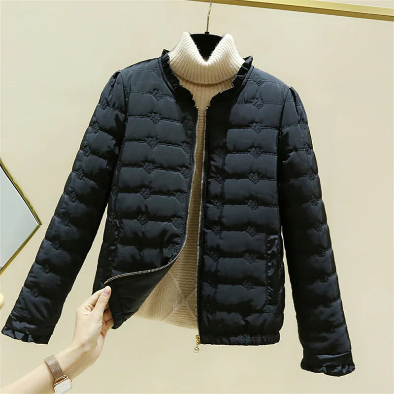 Casual Ruffle Hem Jacket Light Summer