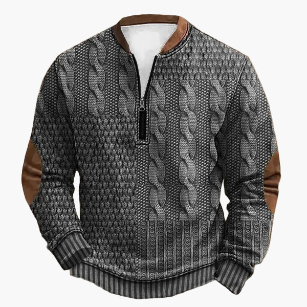 Strickpullover Herbst Winter Zopfmuster - IdealeKleiden