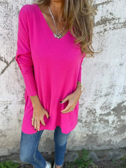 Women's Top Autumn Chic Long-Sleeve V-Neck