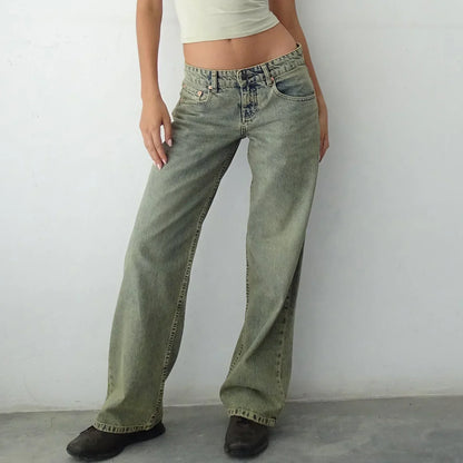 Women's Wide-Leg Retro Style Jeans
