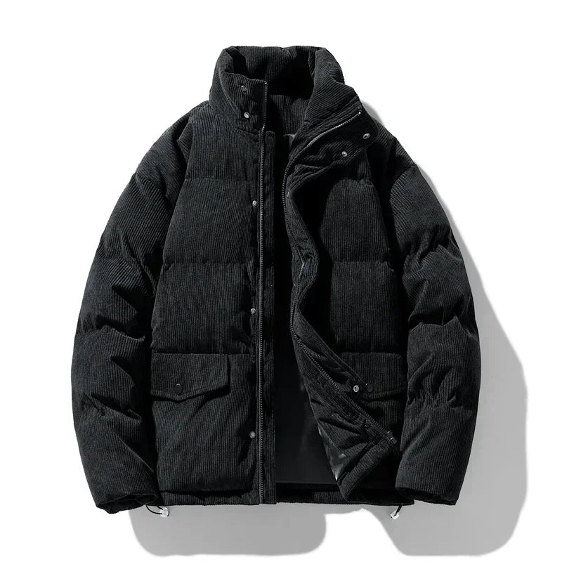 Men's Quilted Jacket Winter Warm Corduroy Trend