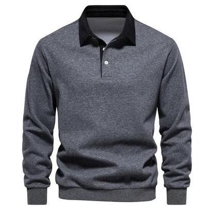 Men's Long-Sleeve Shirt with Collar - Elegant Look