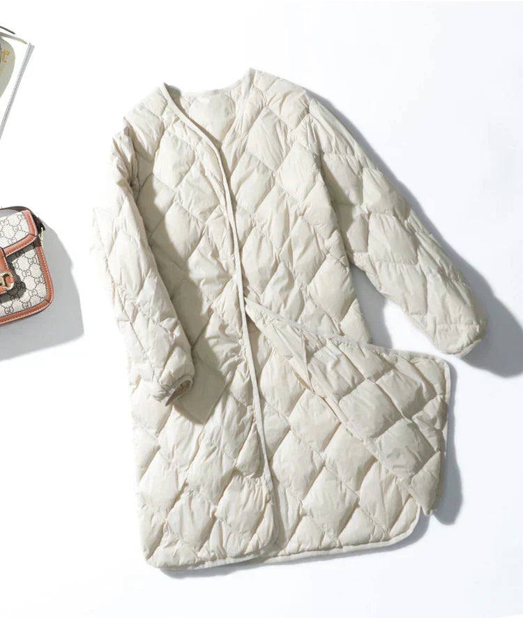 Women's Winter Jacket Long Coat Zipper