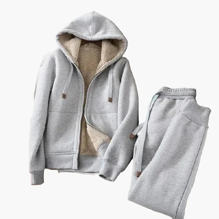 Practical tracksuit with hooded jacket and jogging bottoms Sporty Comfortable
