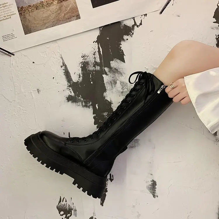 Tall Riding Boots With Thick Soles