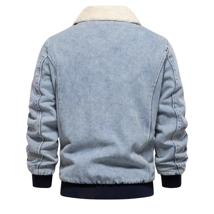 Herren Jeansjacke Warm Gefüttert Winter - IdealeKleiden