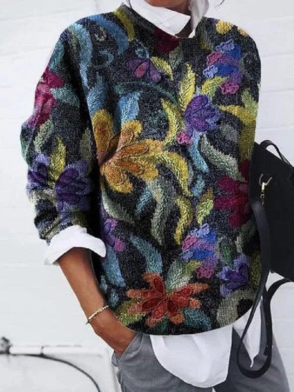 Stylish floral sweater for women