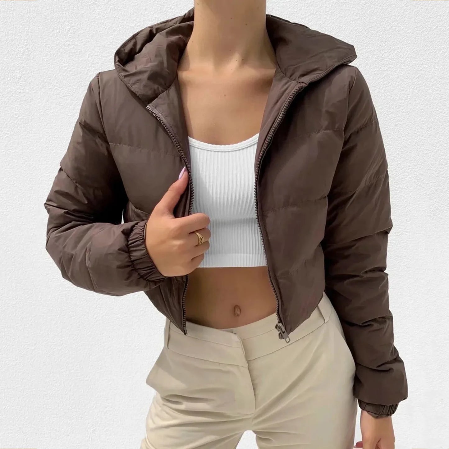 Casual Down Jacket Autumn Winter Warm Fleece Coat