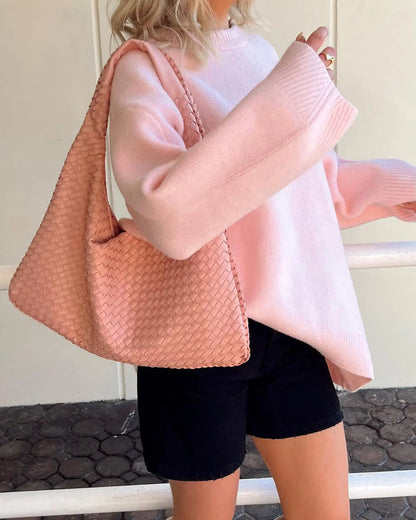 Pink Women's Sweater Comfortable Warm