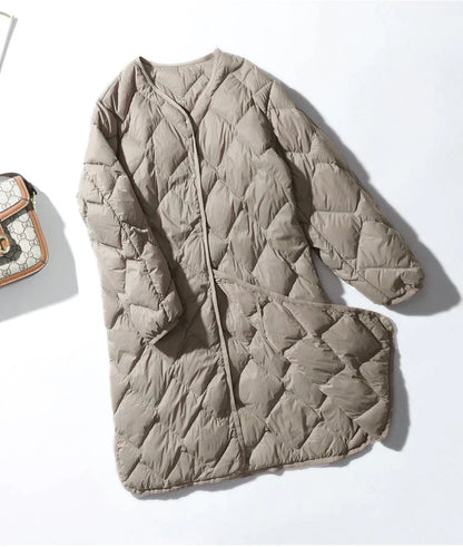 Women's Winter Jacket Long Coat Zipper