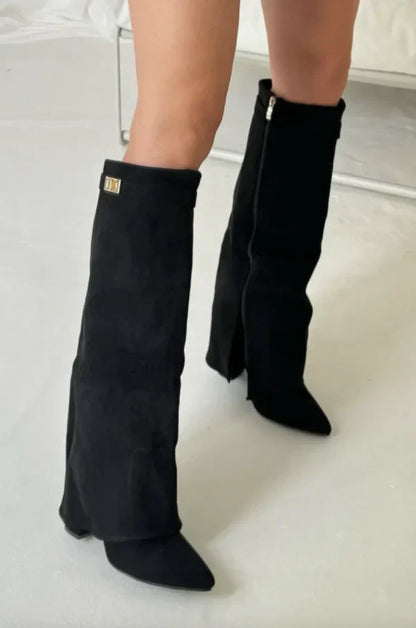 Stylish Suede Knee-High Boots