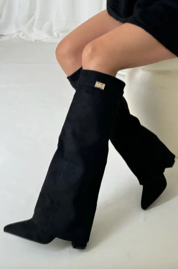 Women's Boots Beige Suede Chic