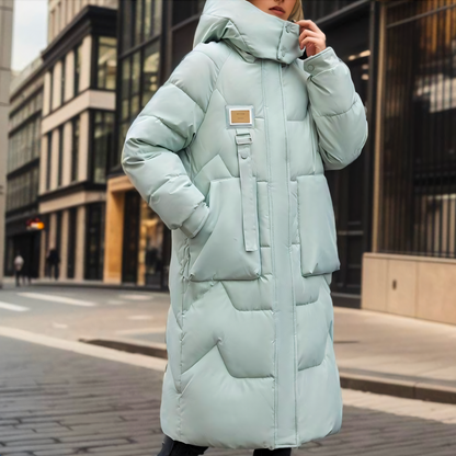 Long Winter Jacket Hood Puffer Quilted Vest