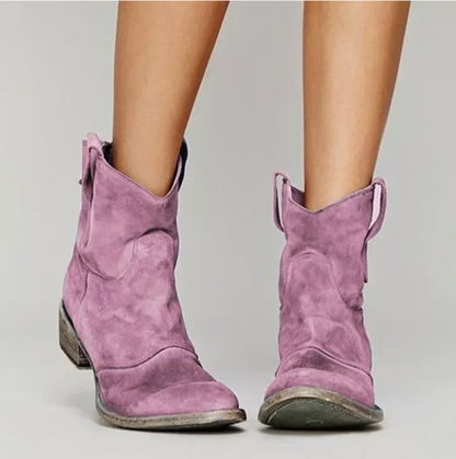 Stylish Suede Western Boots