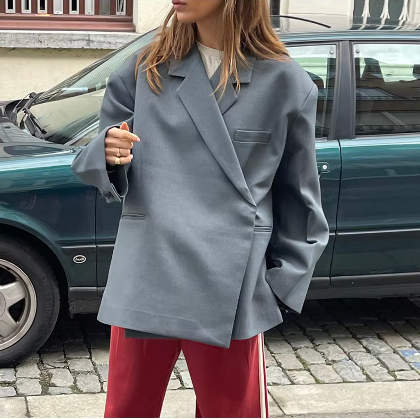 Stylish Women's Plus Size Long Sleeve Blazer