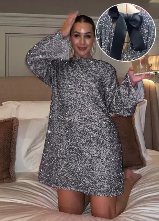 Women's Mini Dress Long Sleeve Simple Chic