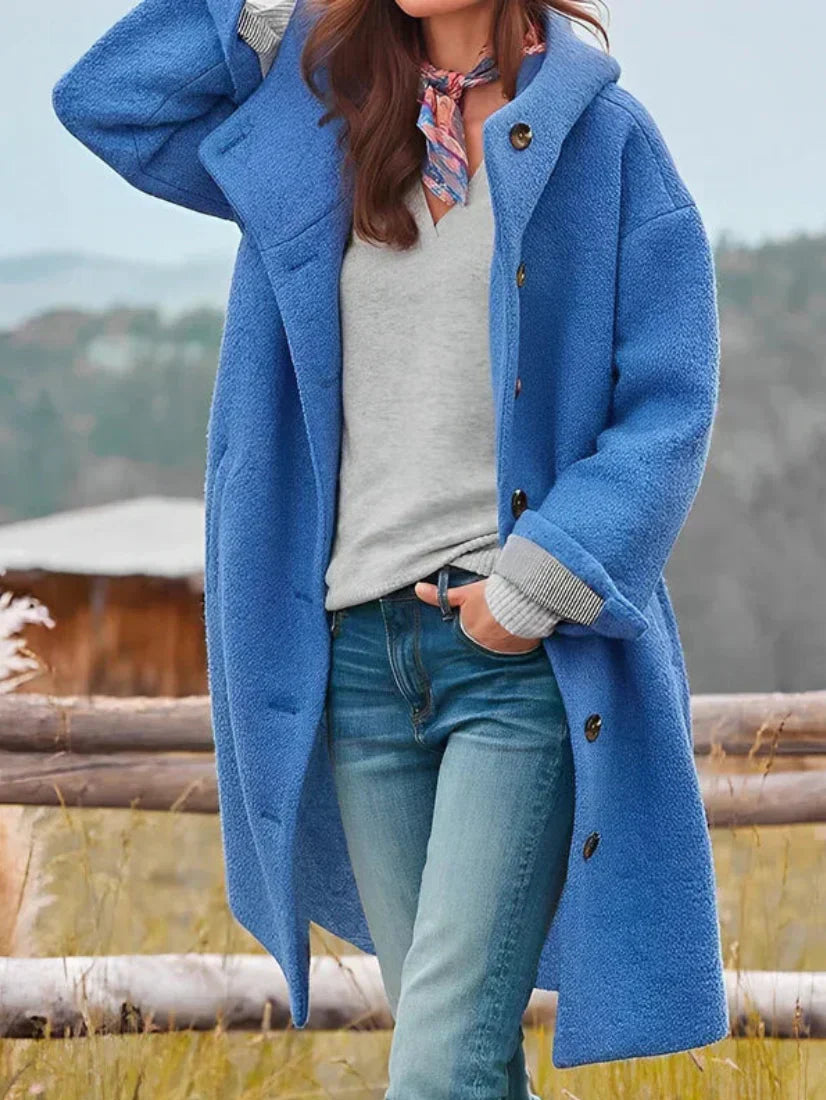 Oversized Bouclé Jacket with Buttons