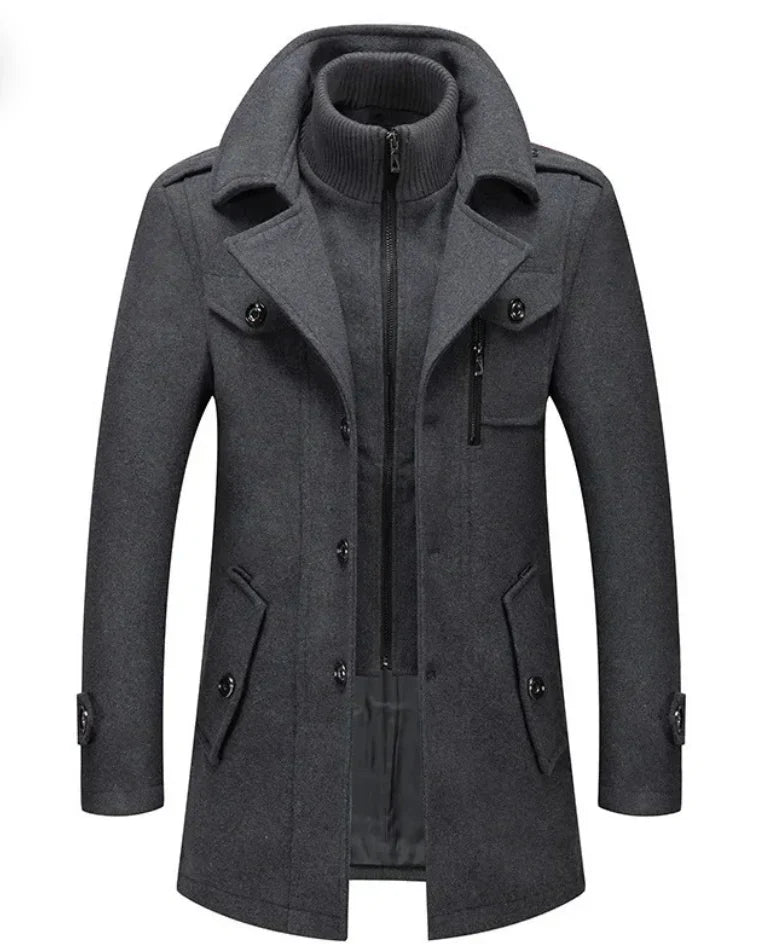 Men's wool coat pyjama lining