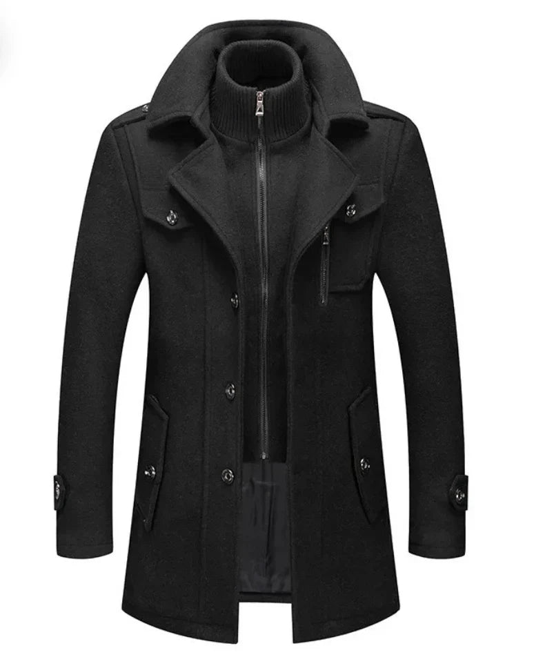 Men's wool coat pyjama lining